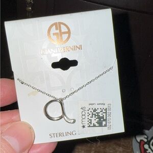 Giani Bernini Sterling Silver 'A' Necklace
